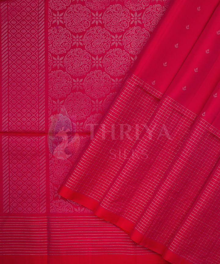 Red Soft Silk Saree - TSW090703 - View 2