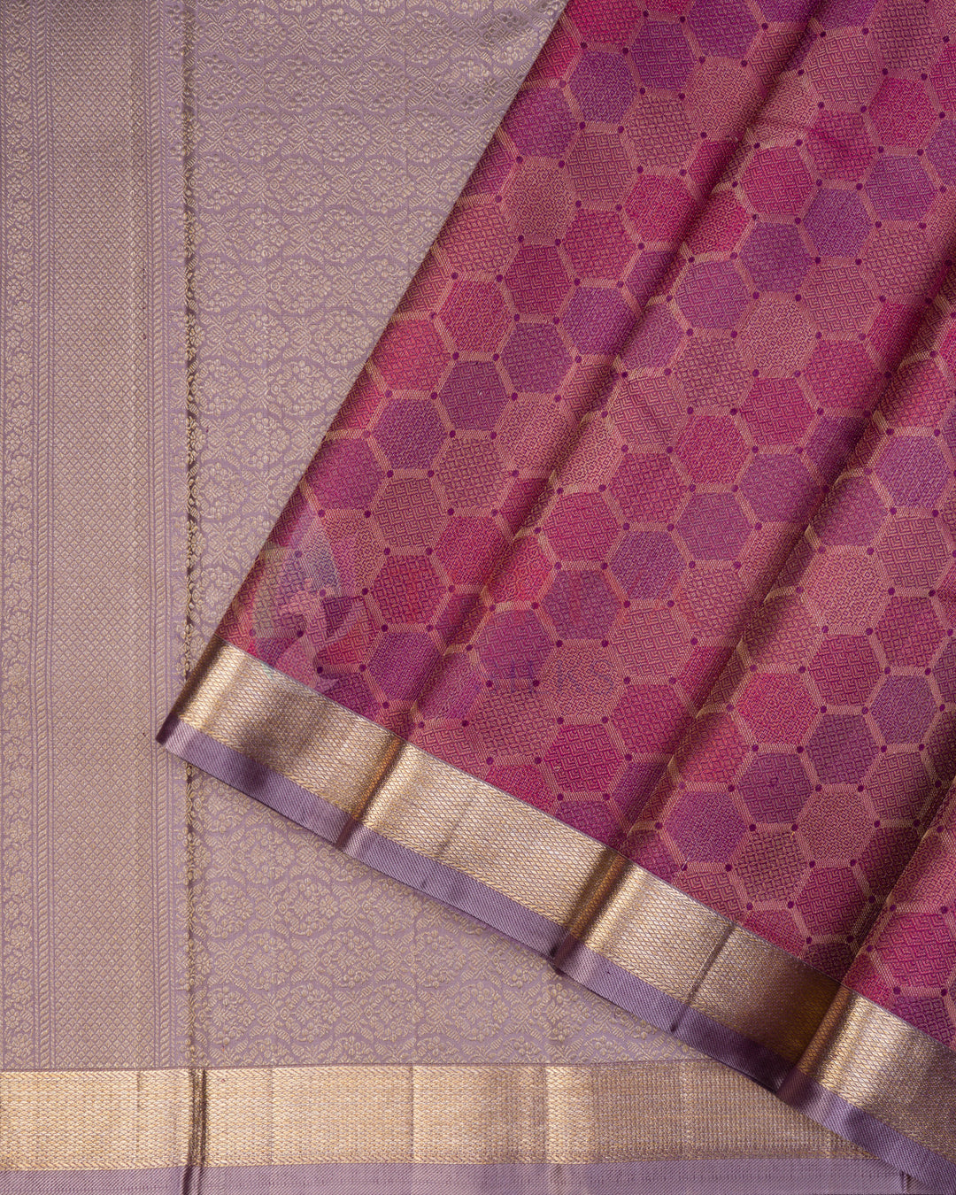 Mauve Purple Kanchipuram Silk Saree - TSW1238