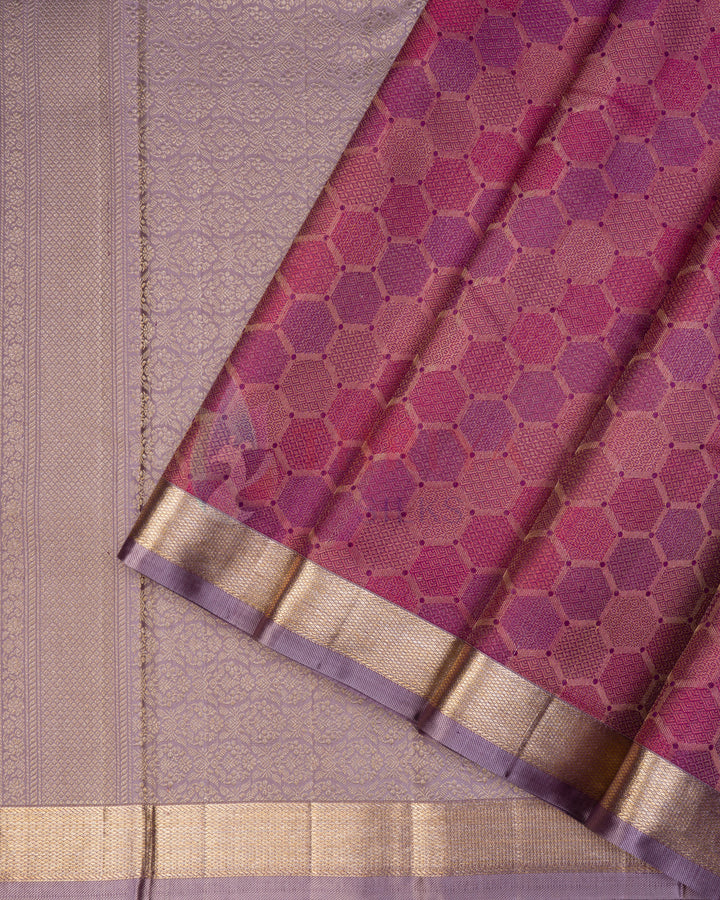 Mauve Purple Kanchipuram Silk Saree - TSW1238