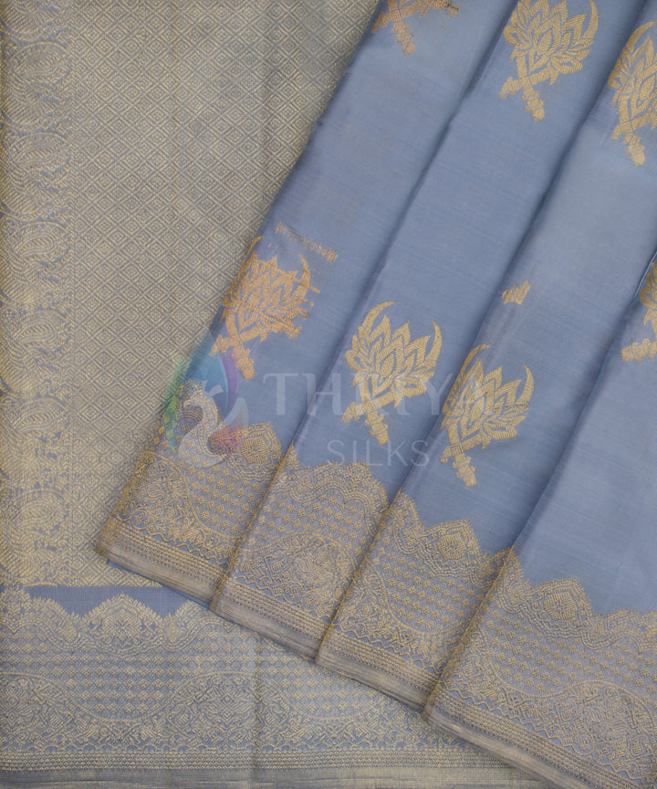 Grey Kanchipuram Silk Saree - TSW0905 - View 2