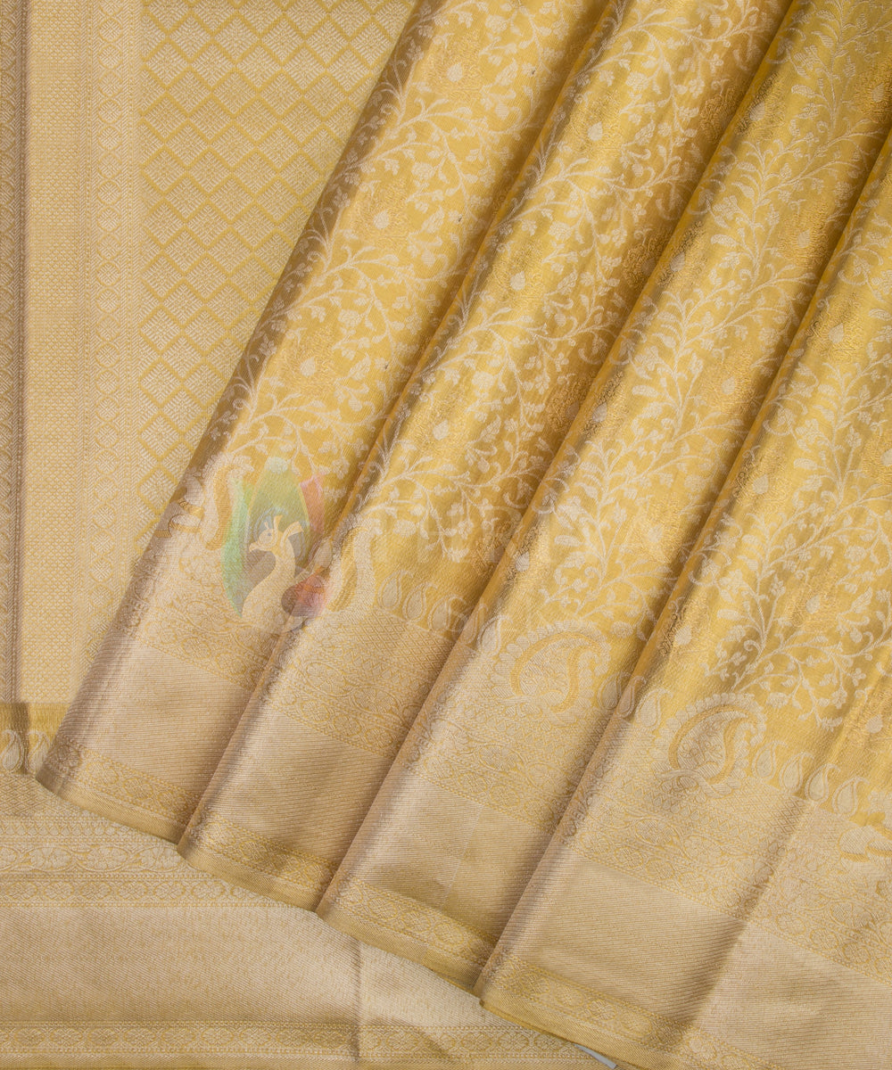 Gold Pure Zari Korvai Kanchipuram Silk Saree - TSW0884 - View 2