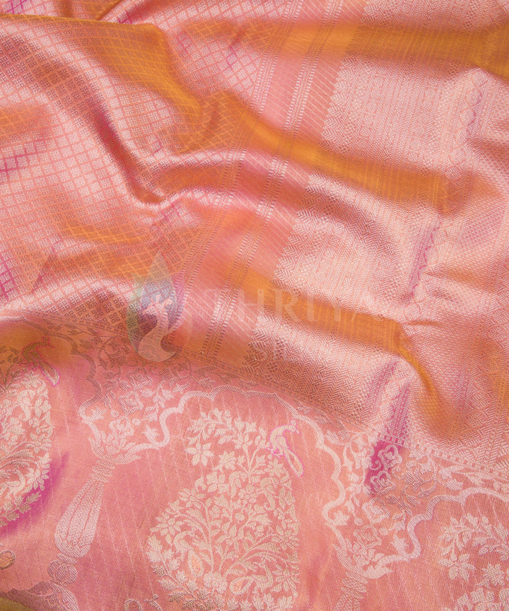 Baby Pink with Gold Tone Kanchipuram Silk Saree - TSW1109 - View 4