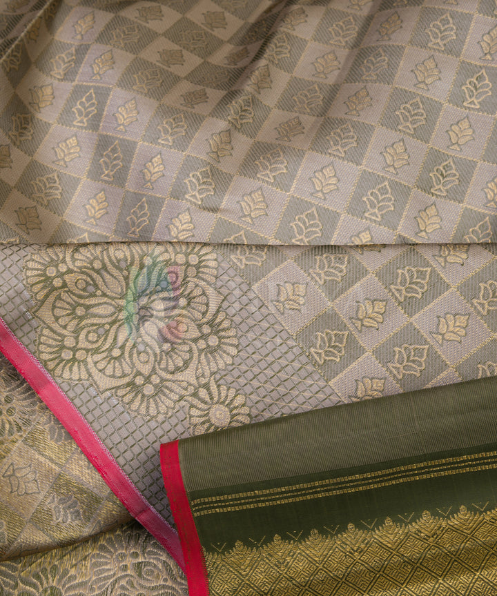 Svelte Sage Color Kanchipuram Silk Saree - TSW020832 - View 4