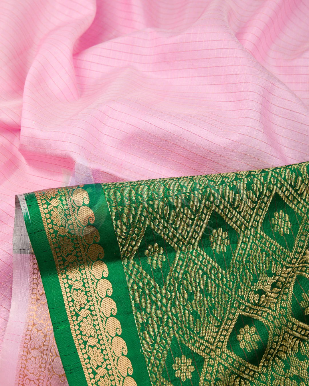 Pink And Green Soft Silk Saree - TSW250903 - View 4