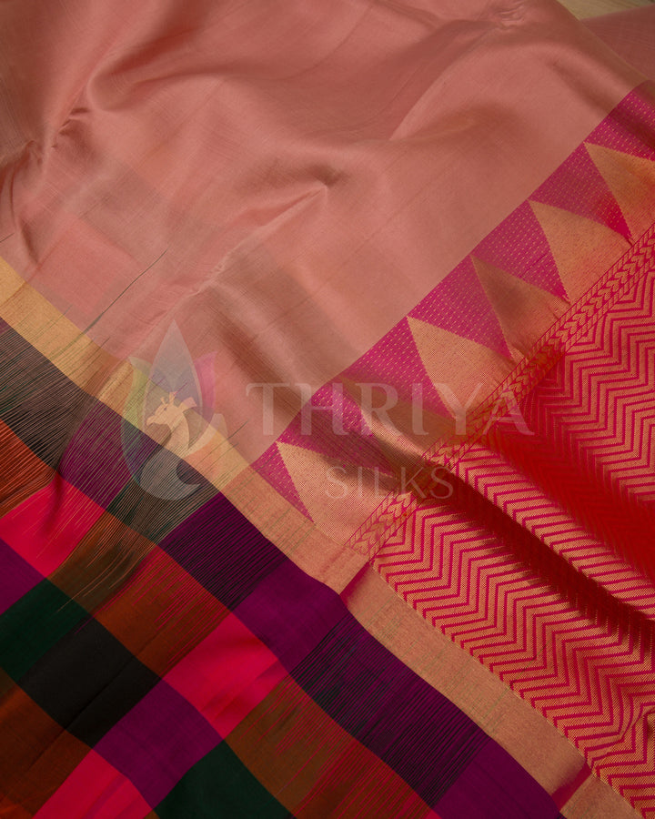 Light Salmon And Pink Soft Silk Saree - TSW300702