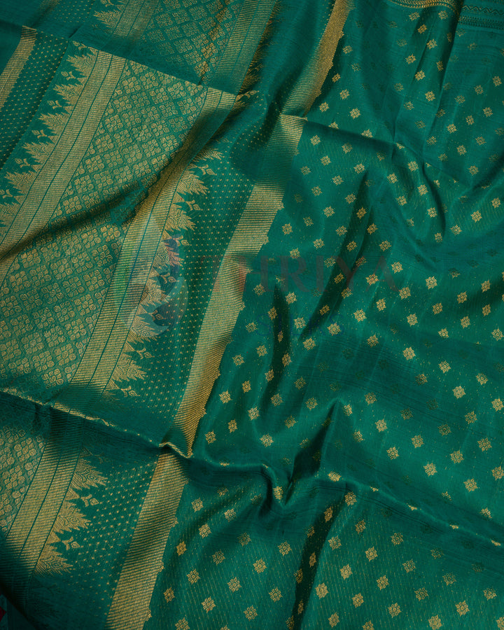 Kanchipuram Green Dupatta with 2g Zari - TSW040401