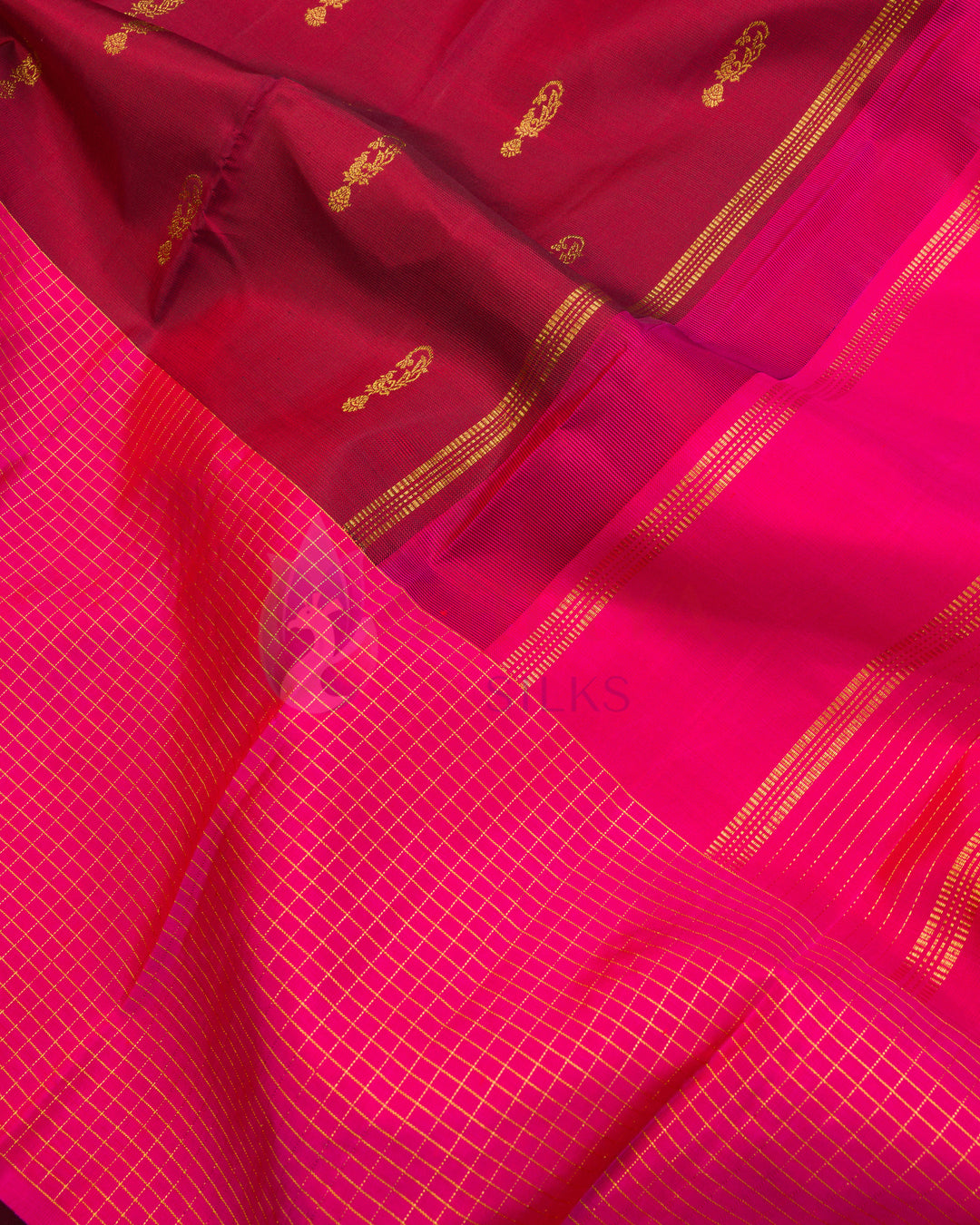 Maroon Kanchipuram Silk Saree - TSPQ100502