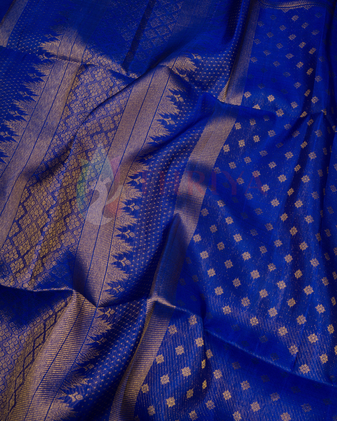 Kanchipuram Blue Dupatta with 2g Zari - TSW040402