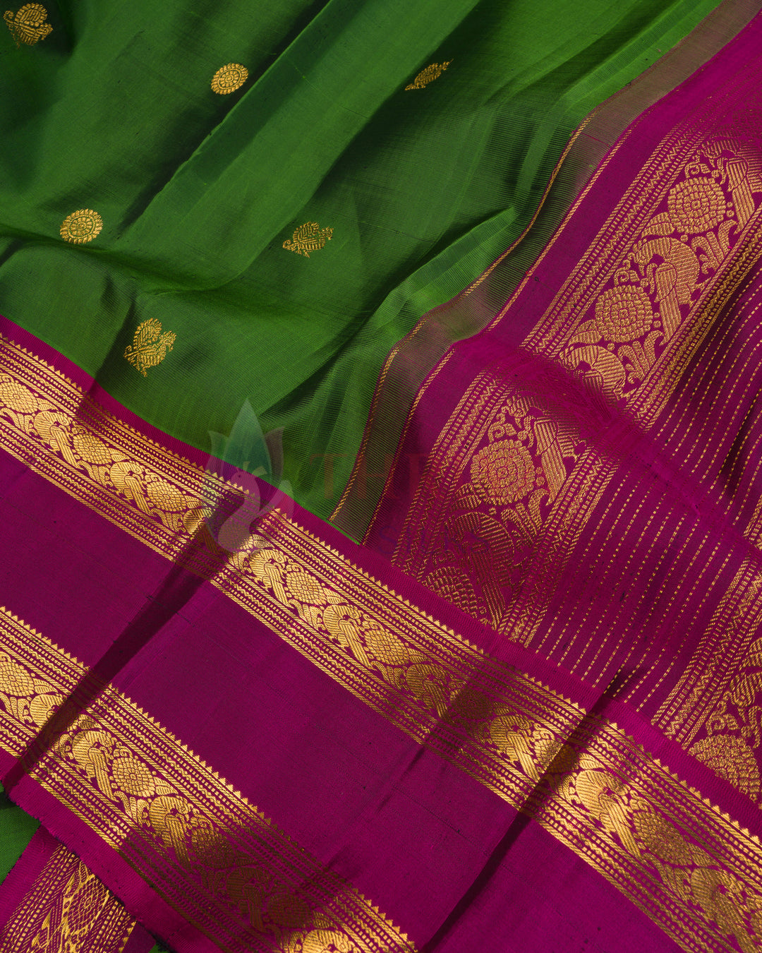 Green Kanchipuram Silk Saree - TSPQ120507