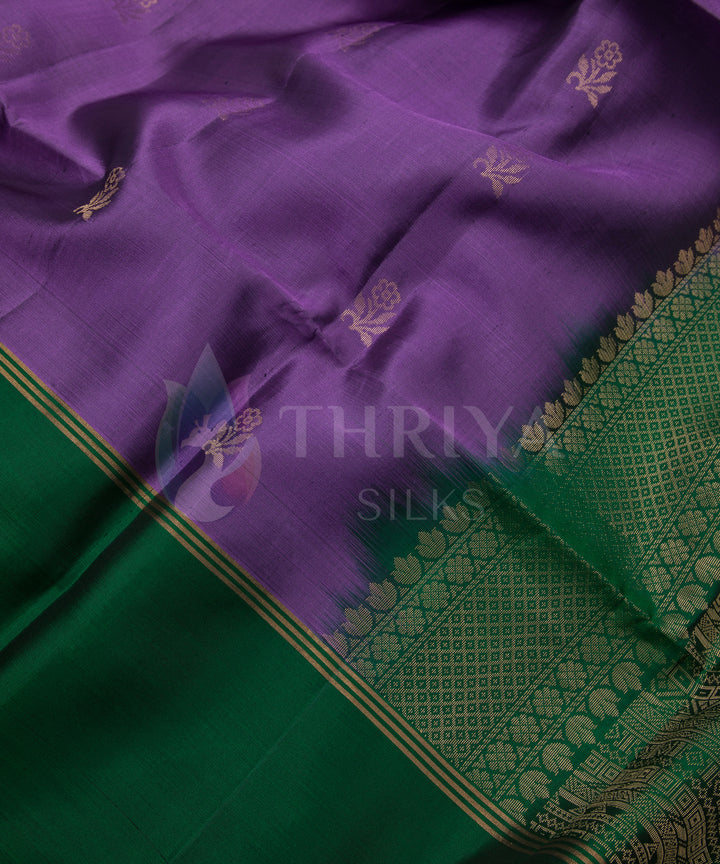 Light Purple And Bottle Green Soft Silk Saree - TS3L060501