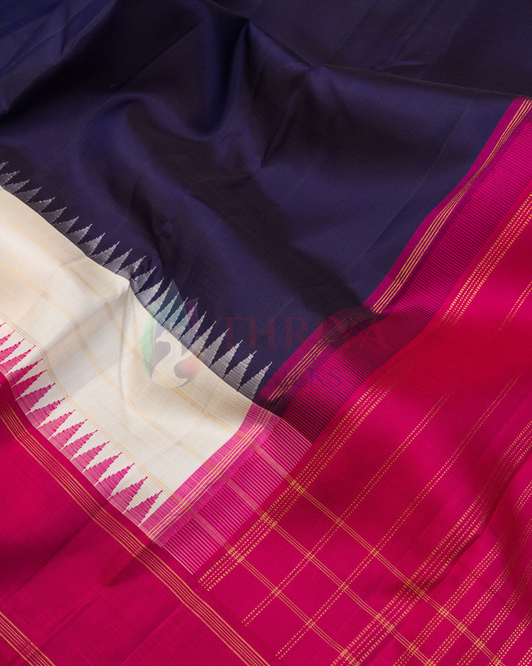Navy Blue Kanchipuram Silk Saree -TSPQ200708