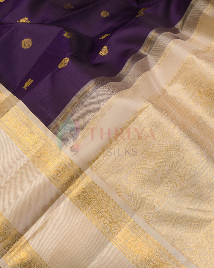 Ink Blue Kanchipuram Silk Saree - TSPQ200702