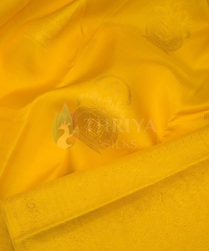 Golden Yellow Kanchipuram Silk Saree - TSW0908