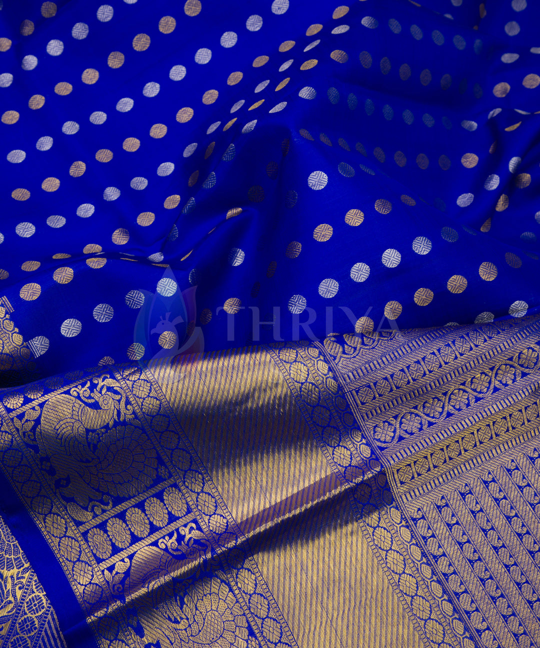 Blue Kanchipuram Silk Dupatta - TSW1341