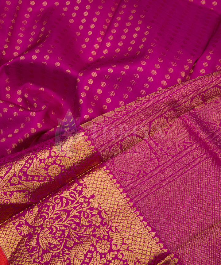 Pink Kanchipuram Silk Dupatta - Handloom