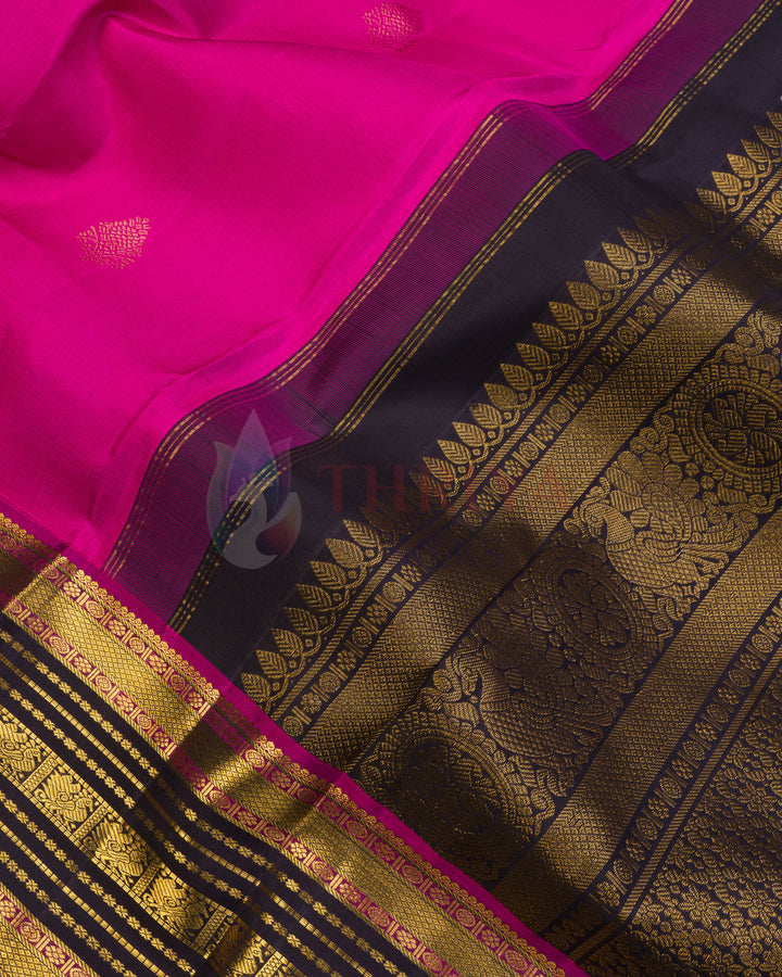 Dark Pink Kanchipuram Silk Saree - TSPQ1108 (786)