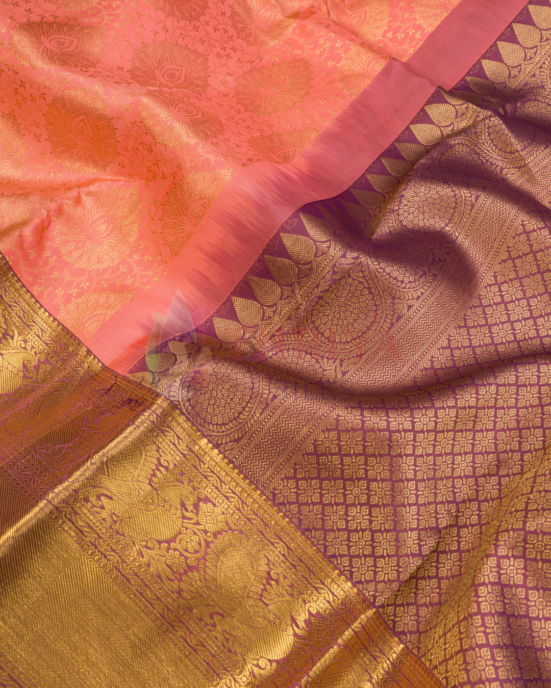 peach Kanchipuram Silk Saree - KWS24(854)