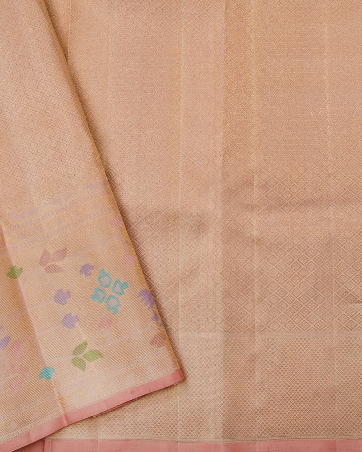 Peach Kanchipuram Silk Saree - TSW1215 - View 5