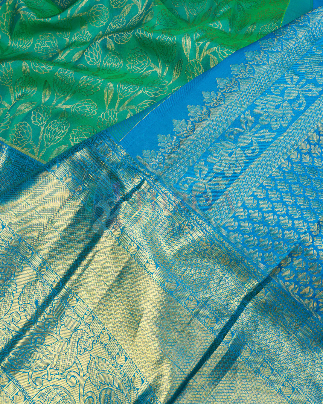 Green Kanchipuram Silk Saree - TSW1225