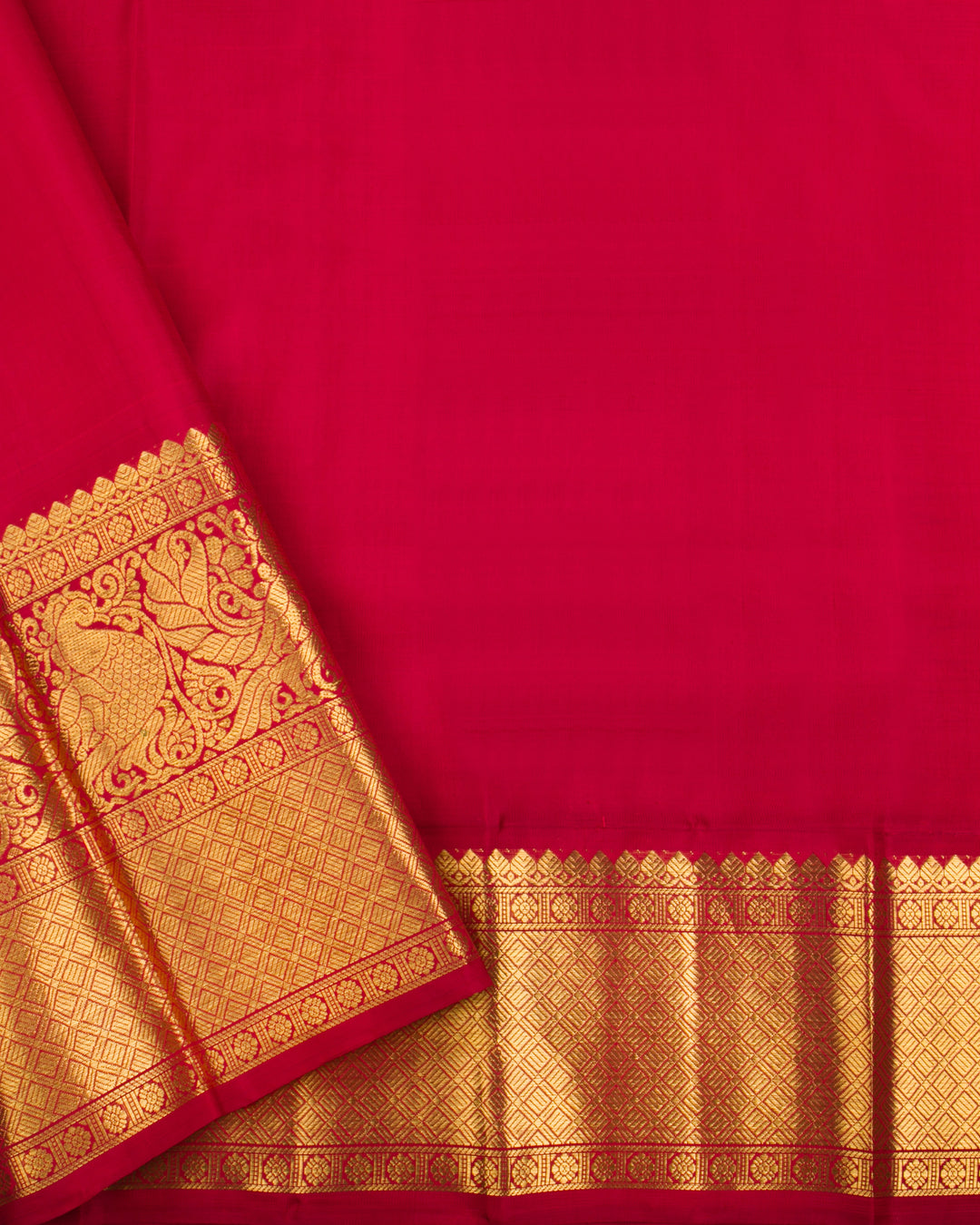 Green Kanchipuram Silk Saree - View 5