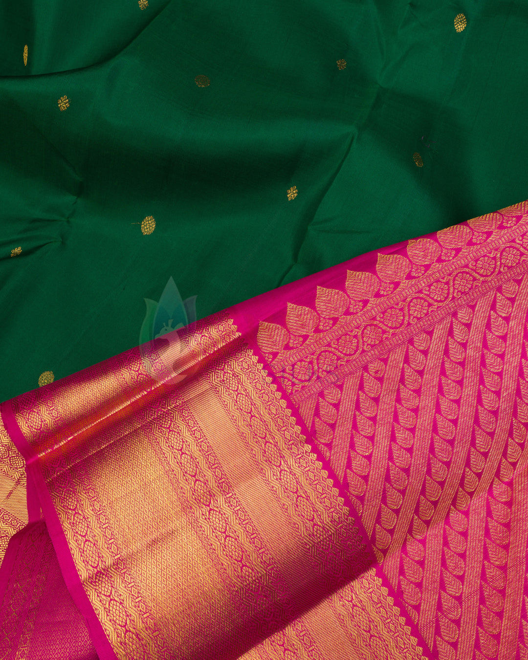 Dark Green Kanchipuram Silk Saree - TSPQ120501