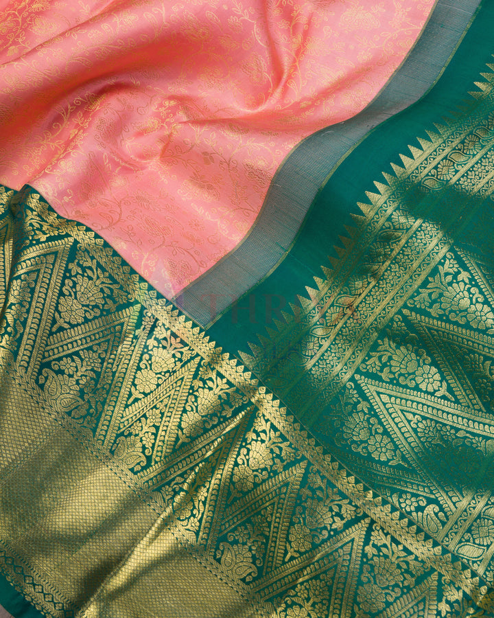 Peach Kanchipuram Silk Saree - TSW1125