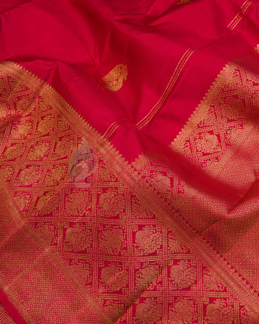 Red Kanchipuram Silk Saree - TSPQ11083