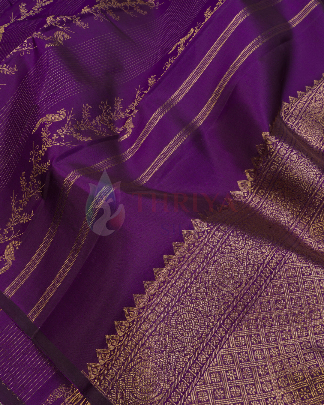 Indico Blue Kanchipuram Silk Saree - TSPQ190705