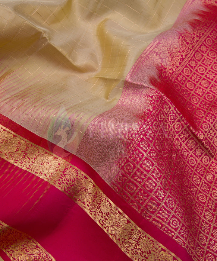 Sandal and Rani Pink Soft Silk Saree - TSW060710 - View 3