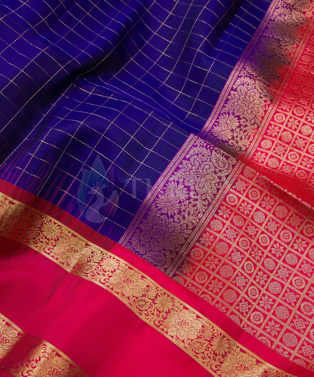 Violet and Pink Soft Silk Saree - TSW060707 - View 3