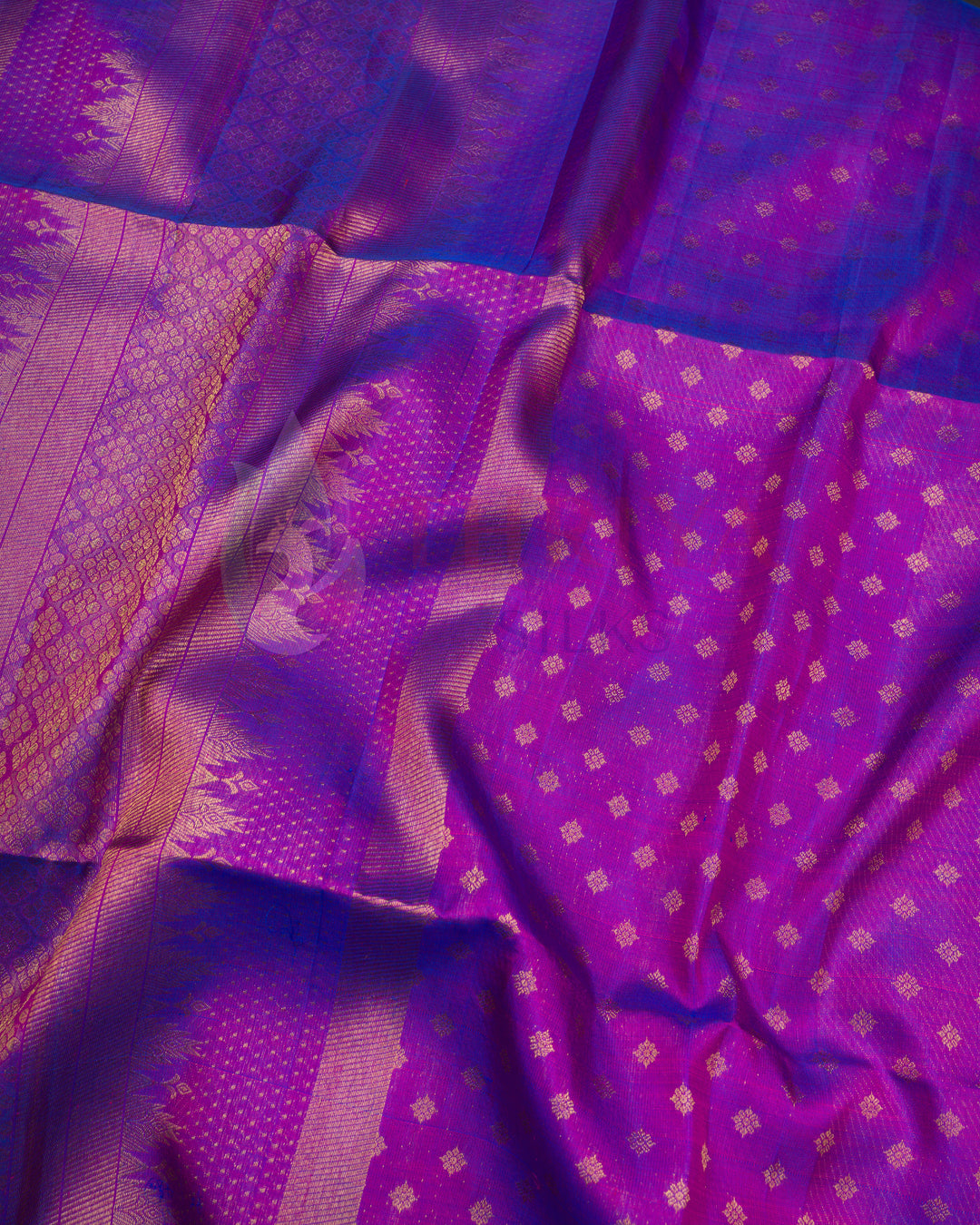 Kanchipuram Purple Dupatta with 2g Zari - TSW040403