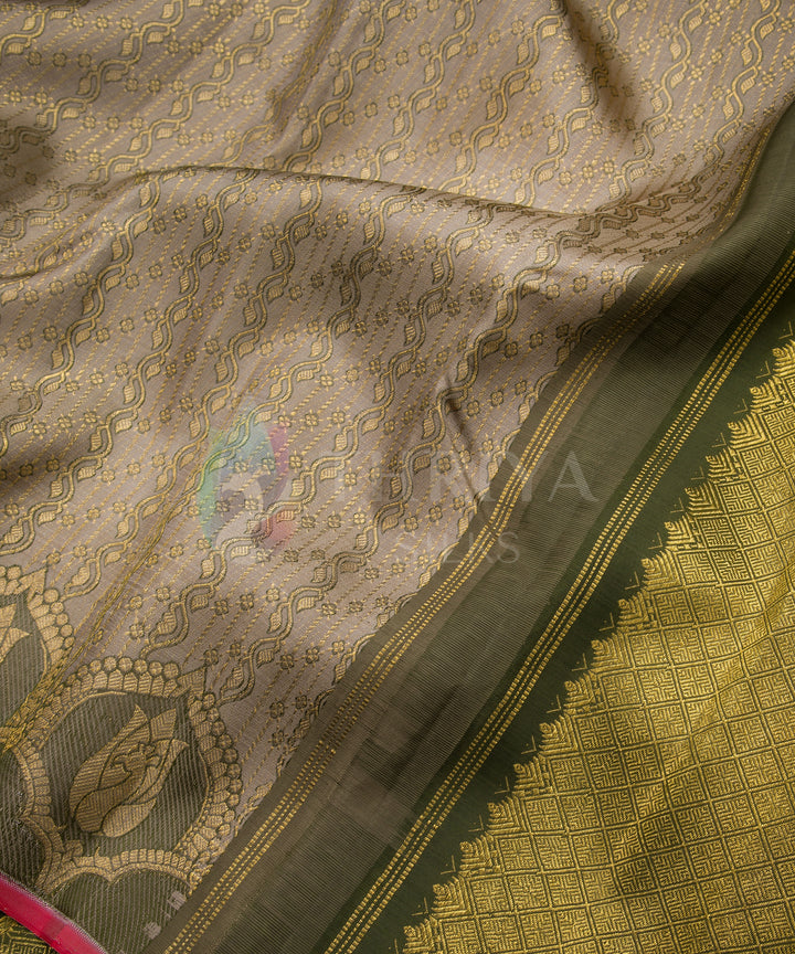 Pine Green Kanchipuram Silk Saree - TSW050708 - View 3