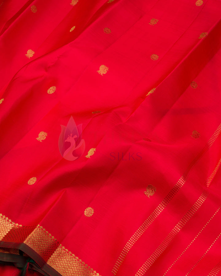 Red Kanchipuram Silk Saree - TSPQ190703