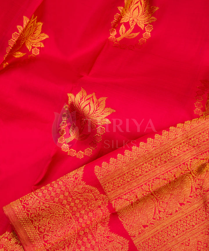 Red Kanchipuram Silk Saree - TSW0906 - View 4