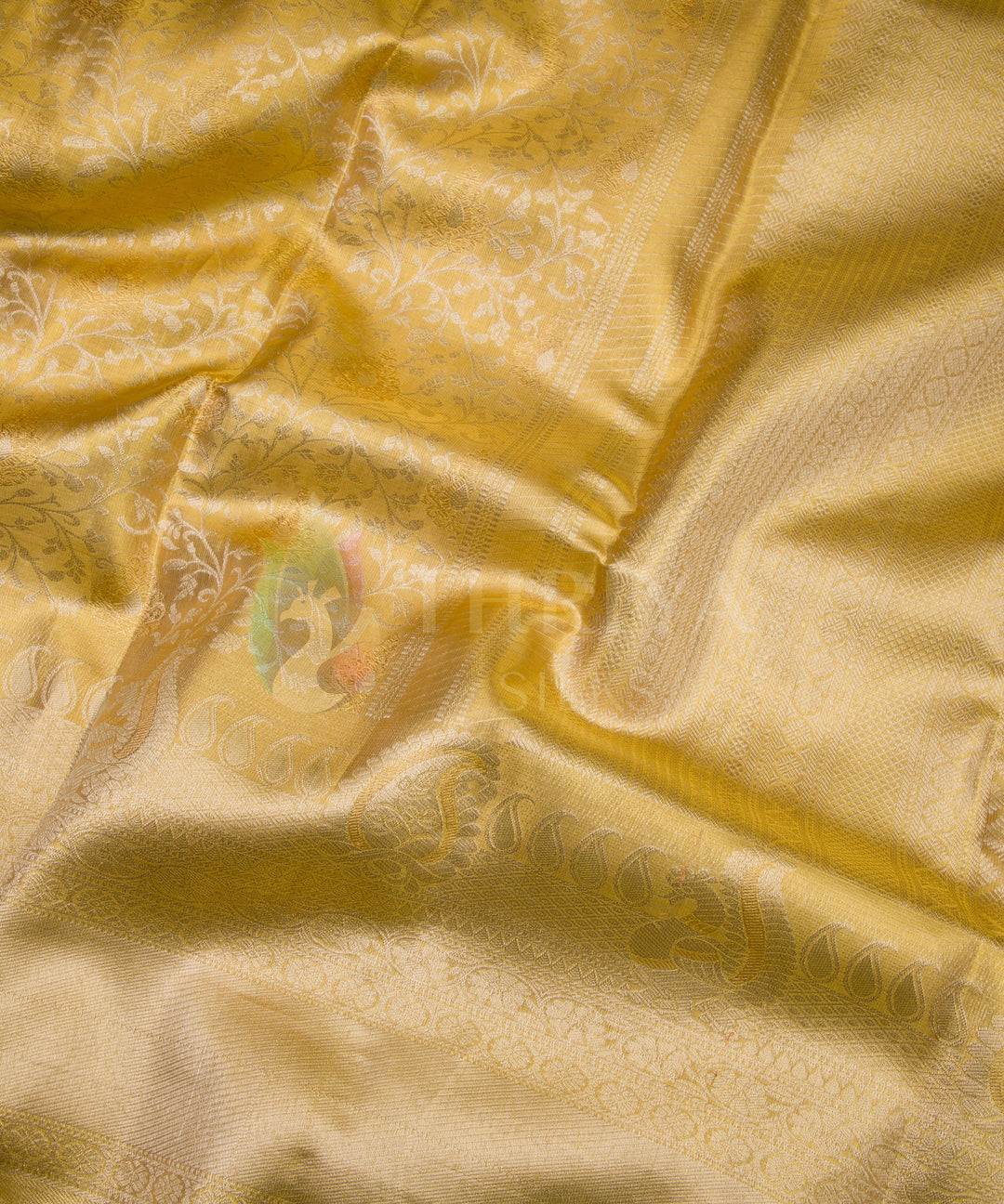 Gold Pure Zari Korvai Kanchipuram Silk Saree - TSW0884 - View 4