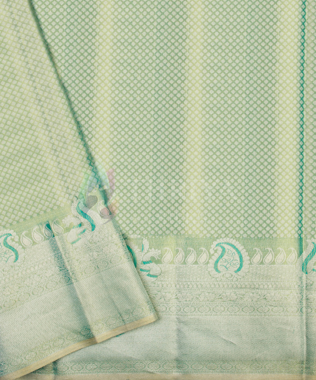 Sea Green Pure Zari Kanchipuram Silk Saree - TSW0891 - VIEW 5