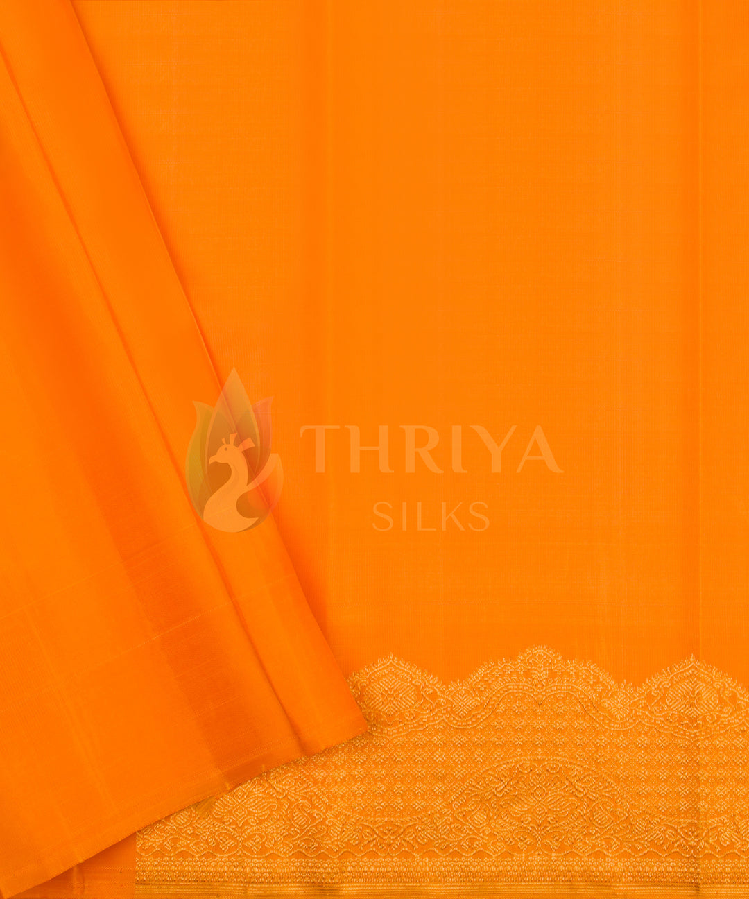 Orange Kanchipuram Silk Saree - TSW0910 - View 5