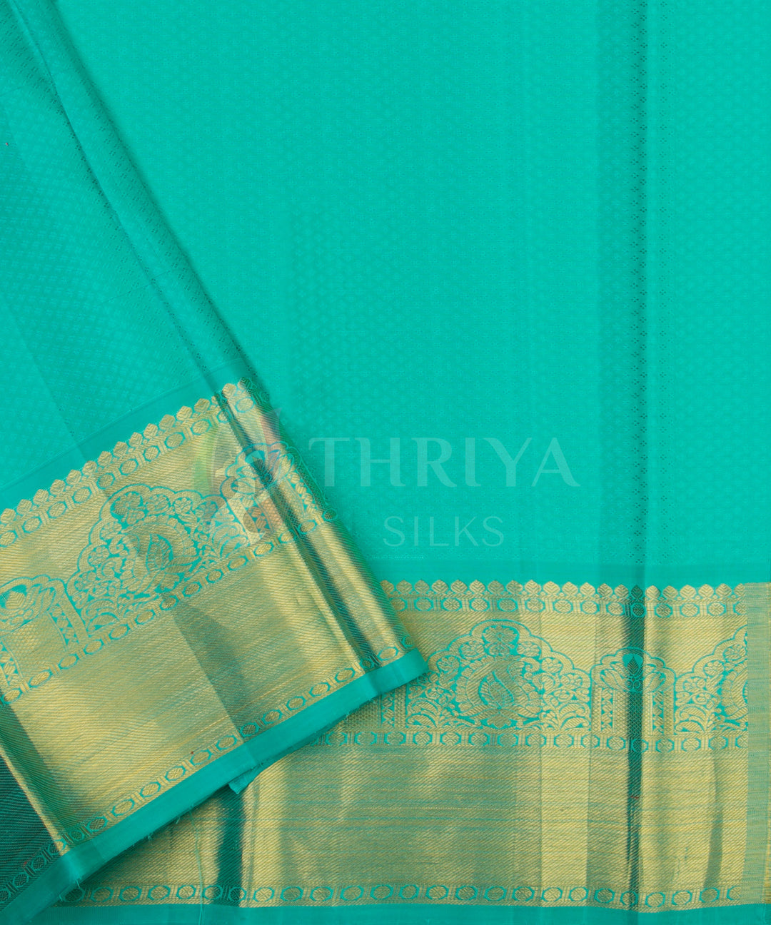 Yellow with Green Kanchipuram Silk Saree - TSW1181 - View 5