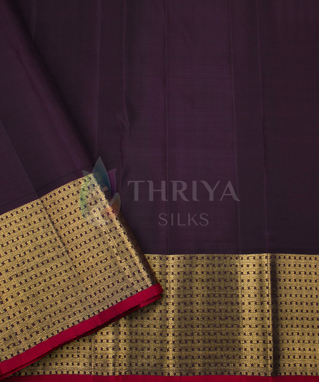 Light Sky Blue with Dark Burgundy Kanchipuram Silk Saree - TSW050709 - View 5