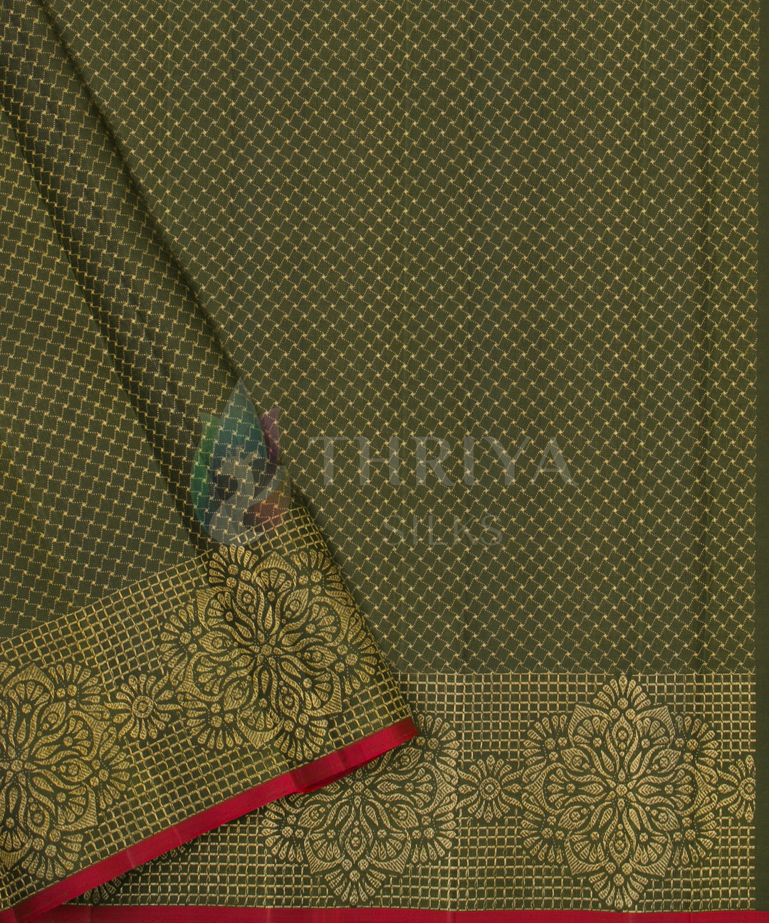 Svelte Sage Color Kanchipuram Silk Saree - TSW020832 - View 5