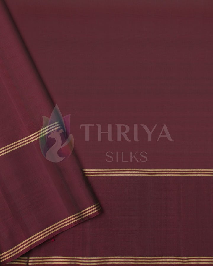 Peach And Maroon Soft Silk Saree - TSW260709 - View 5