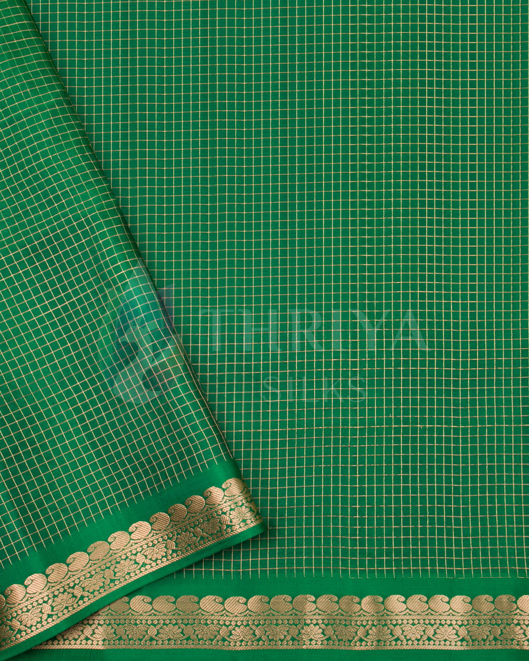 Sandal And Green Soft Silk Saree - TSW060809 - View 5