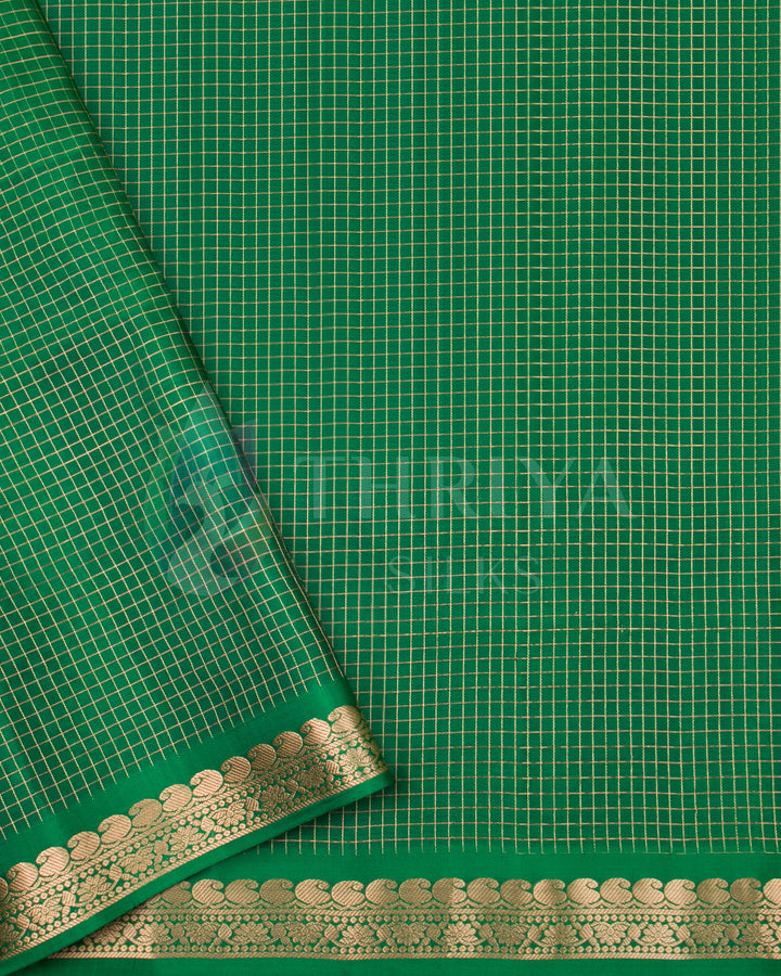 Sandal And Green Soft Silk Saree - TSW060809 - View 5