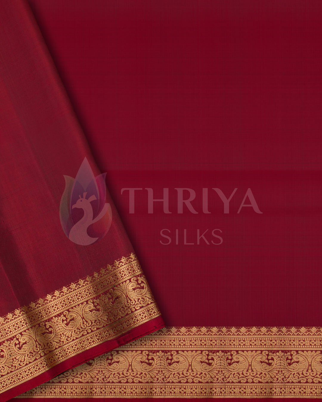 Maroon Soft Silk Saree - TSW200801 - View 5