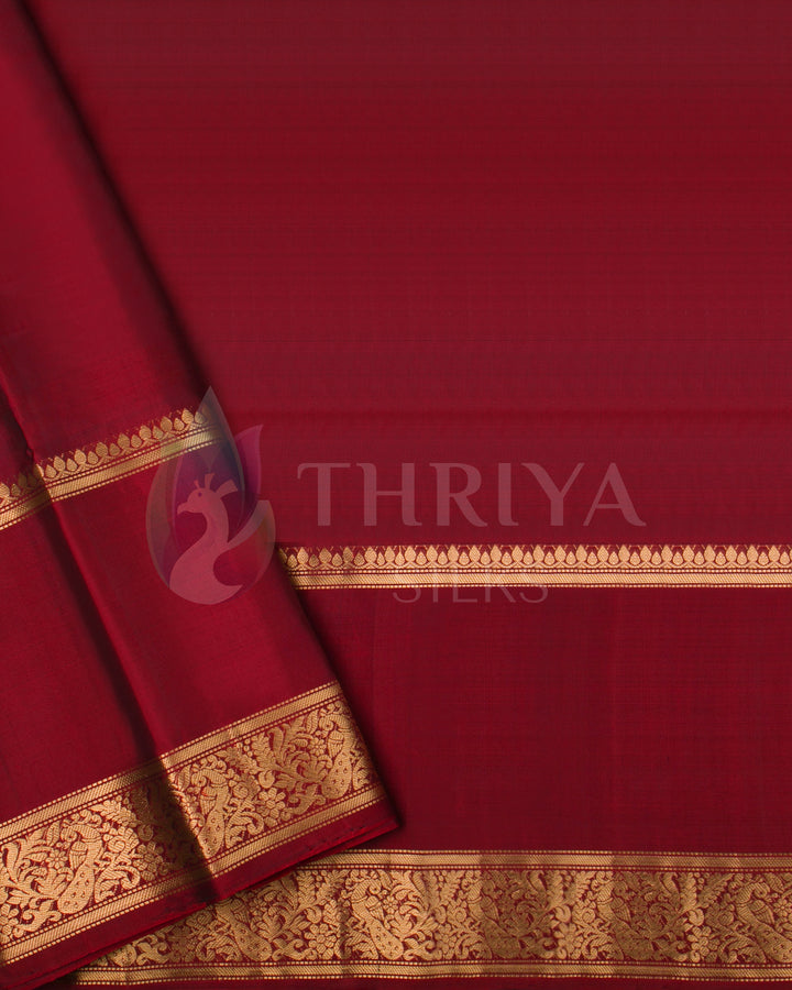 Grey And Maroon Soft Silk Saree - TSW190901