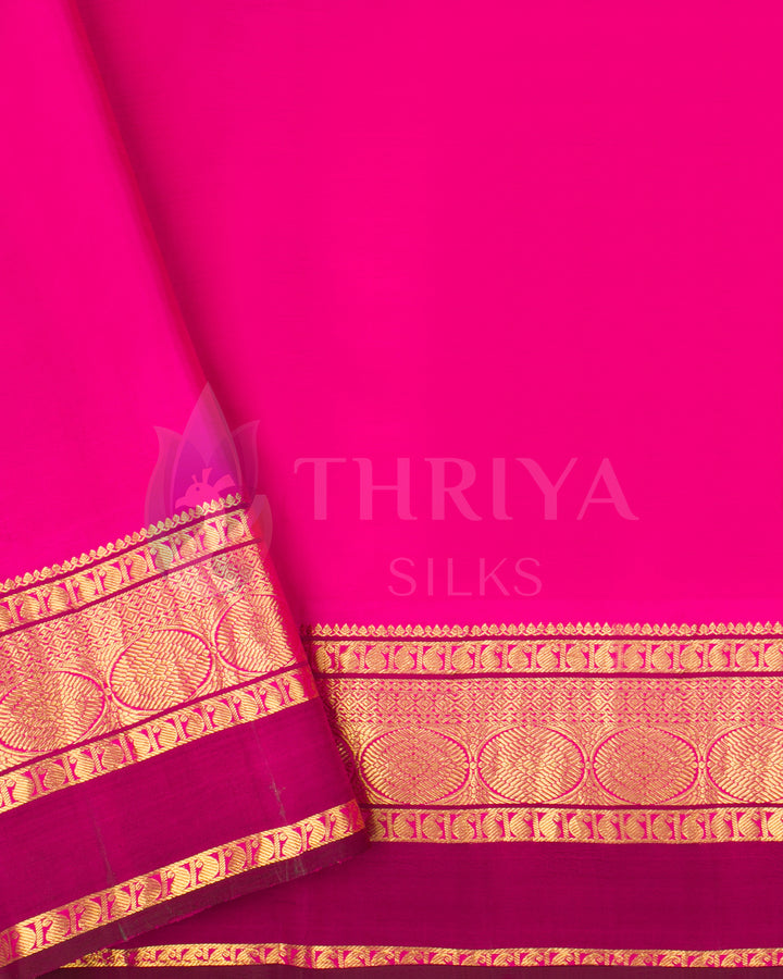 Purple And Pink Kalamkari Silk Saree - TSW270715