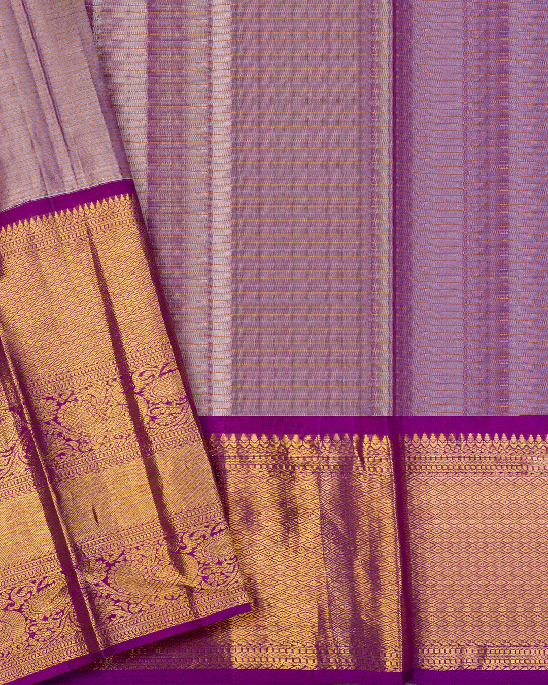 Half White Tissue Kanchipuram Silk Saree - TSW1326