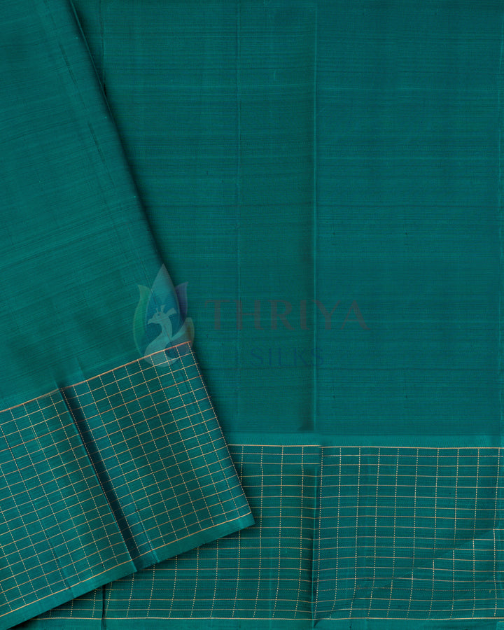 Ink Blue Kanchipuram Silk Saree & 3G - TSPQ100509