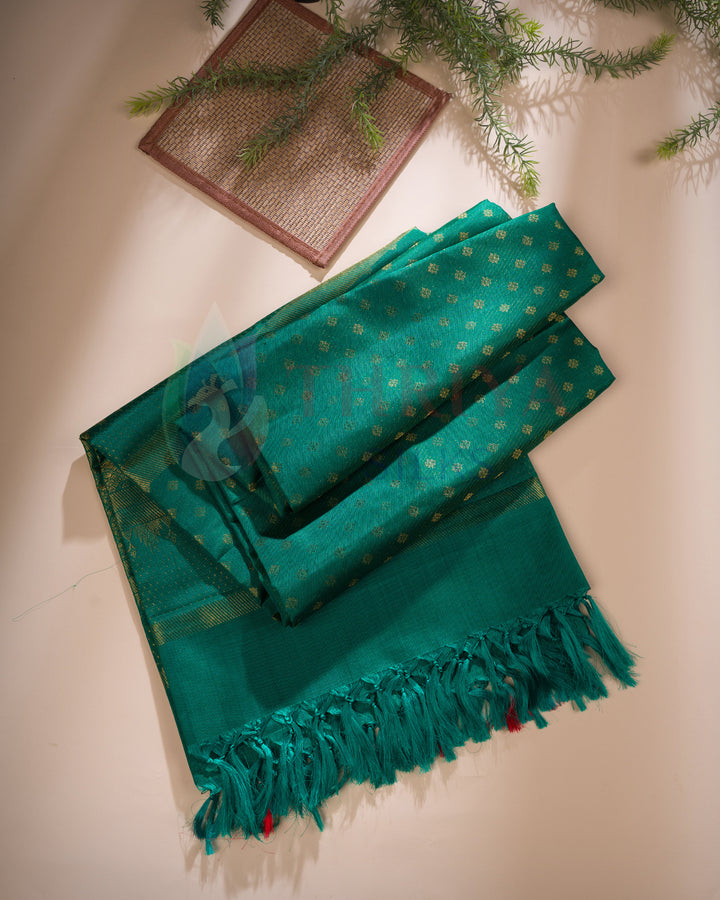 Kanchipuram Green Dupatta with 2g Zari - TSW040401