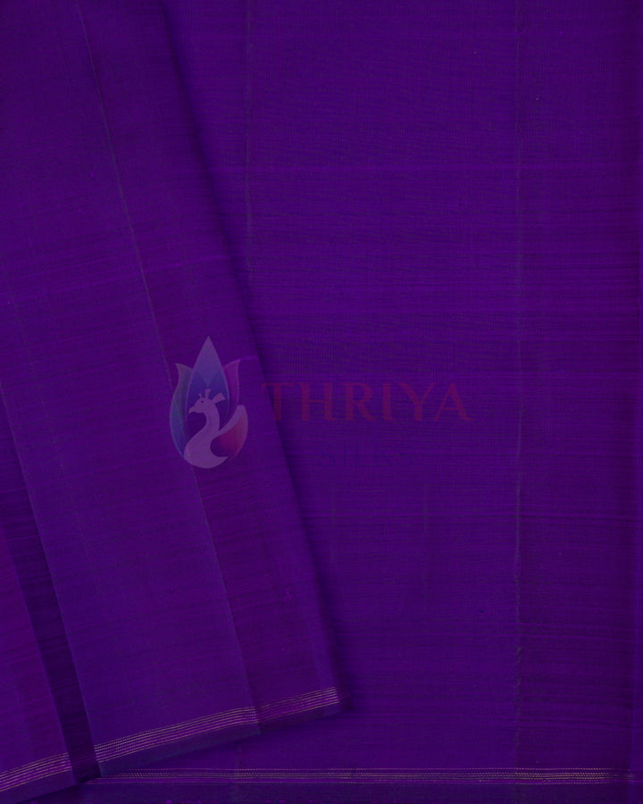 Purple Kanchipuram Silk Saree & 3G -TSPQ100506